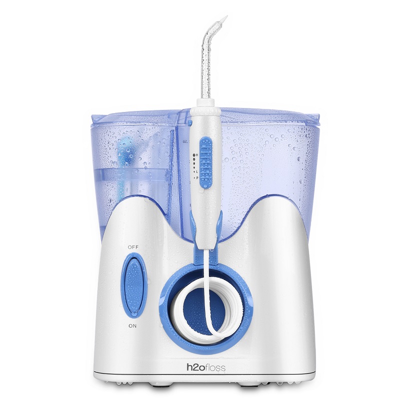 H2ofloss 12 다기능 팁 및 800ml, 전문 조리대 구강 세정기 조용한 디자인으로 치아 청소를위한 치과 물 Flosser